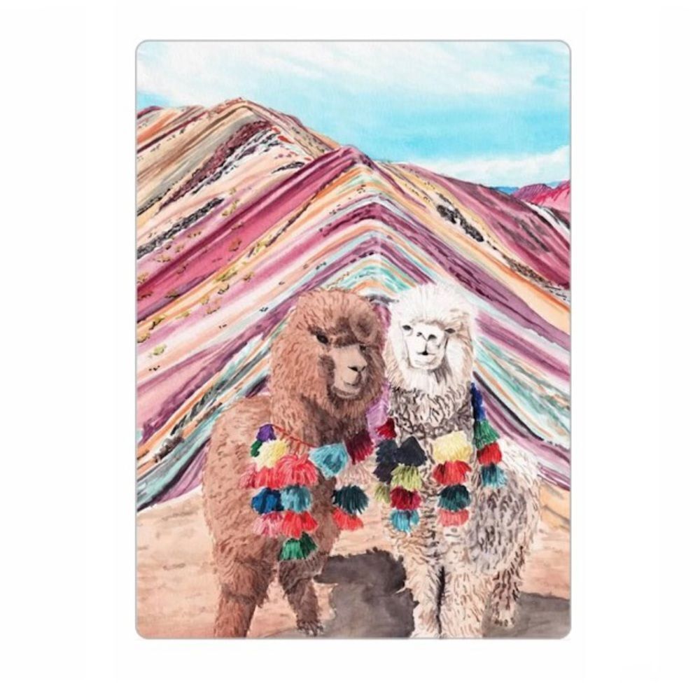 Peru Rainbow Mountain Alpaca Magnet